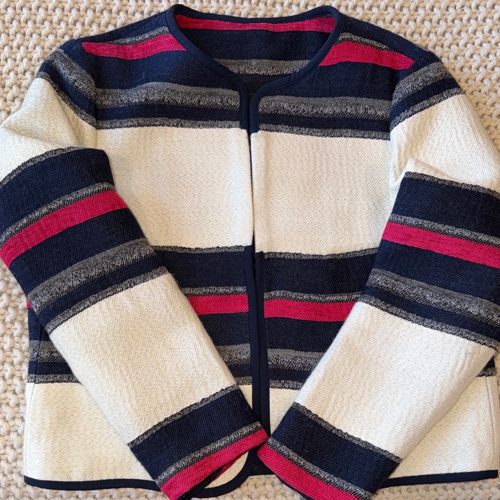 Striped womens Jacket - Navy, Red, and White